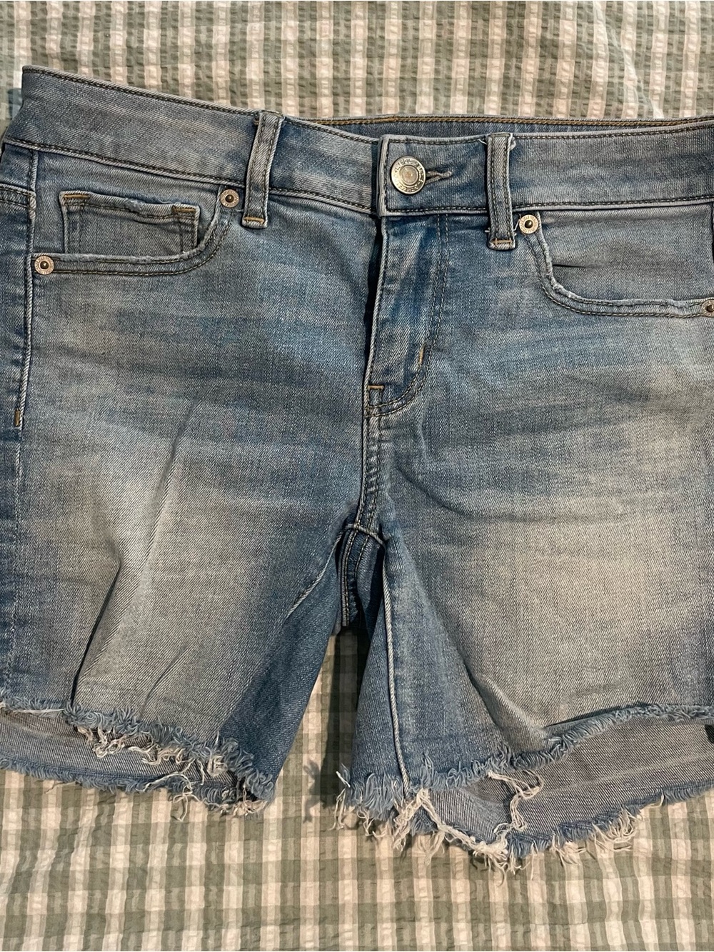 Women's Light Blue Denim Cutoff Shorts